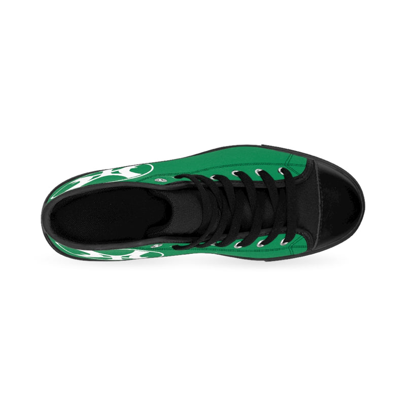 Burn Yachts Classic Logo - Men's High-top Sneakers in Green