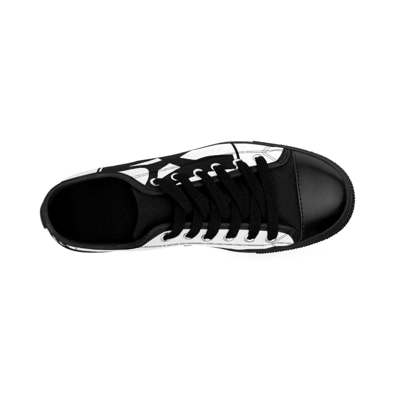 Slanted - Men's Canvas Sneakers in White/Black