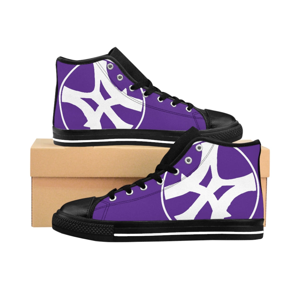 Slanted - Men's High-top Sneakers in Purple