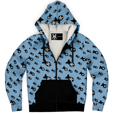 Knowledge Bombs - microfleece zip-up hoodie