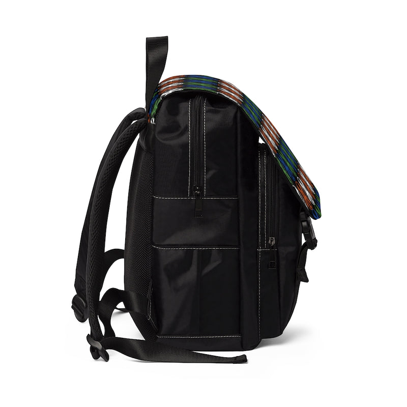 Logo and go and go - Unisex Casual Shoulder Backpack in Black