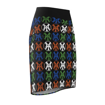 Logo and go and go - Women's Pencil Skirt in Black