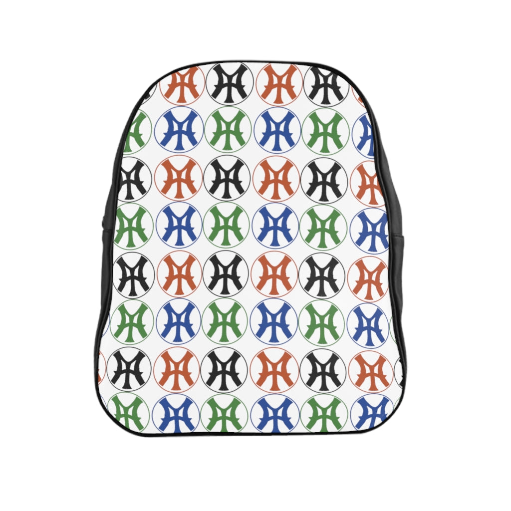 Logo and go and go - School Backpack in White