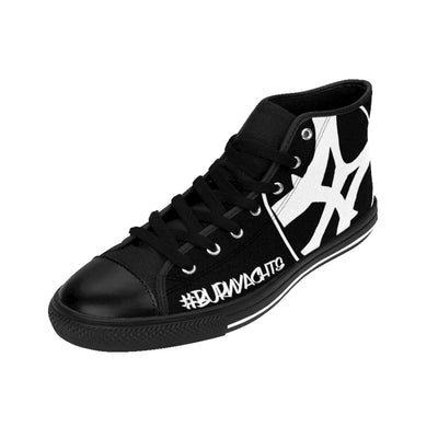 Slanted & Loud - Men's High-top Sneakers in Black/White