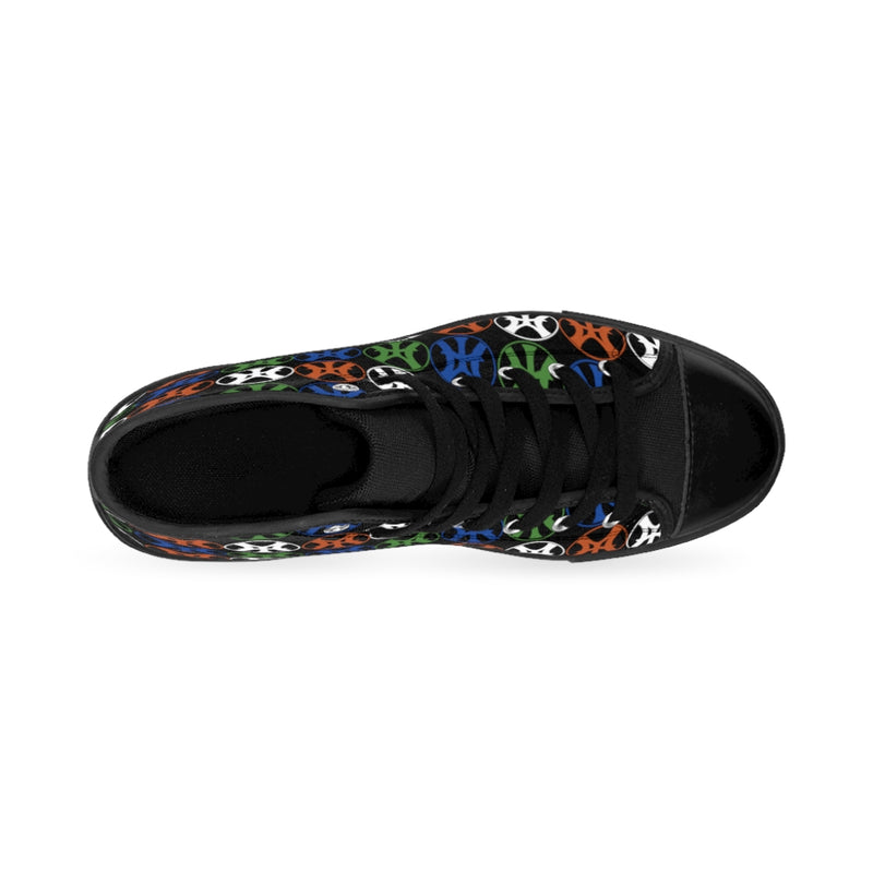 Logo and go and go - Men's High-top Sneakers in Black