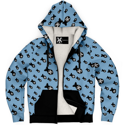 Knowledge Bombs - microfleece zip-up hoodie