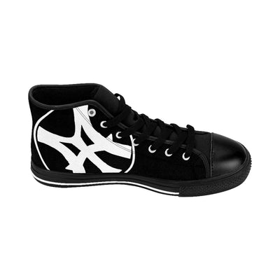 Slanted & Loud - Men's High-top Sneakers in Black/White