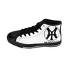 Burn Yachts Classic Logo -  Men's High-top Canvas Sneakers in White/Black