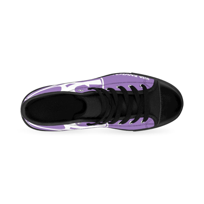 Slanted & Loud - Men's High-top Sneakers in Purple