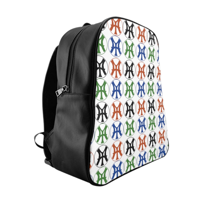 Logo and go and go - School Backpack in White