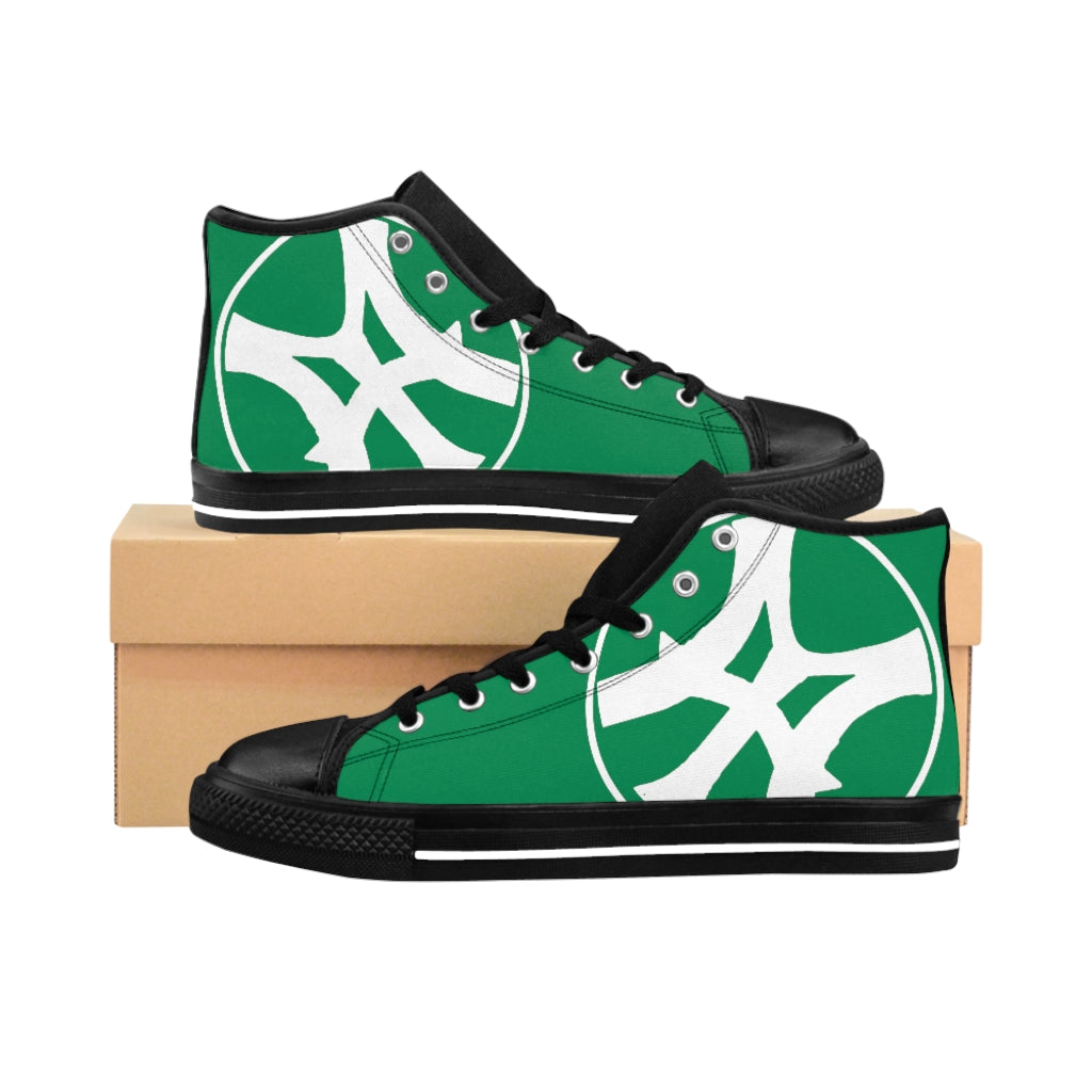 Slanted - Men's High-top Sneakers in Green