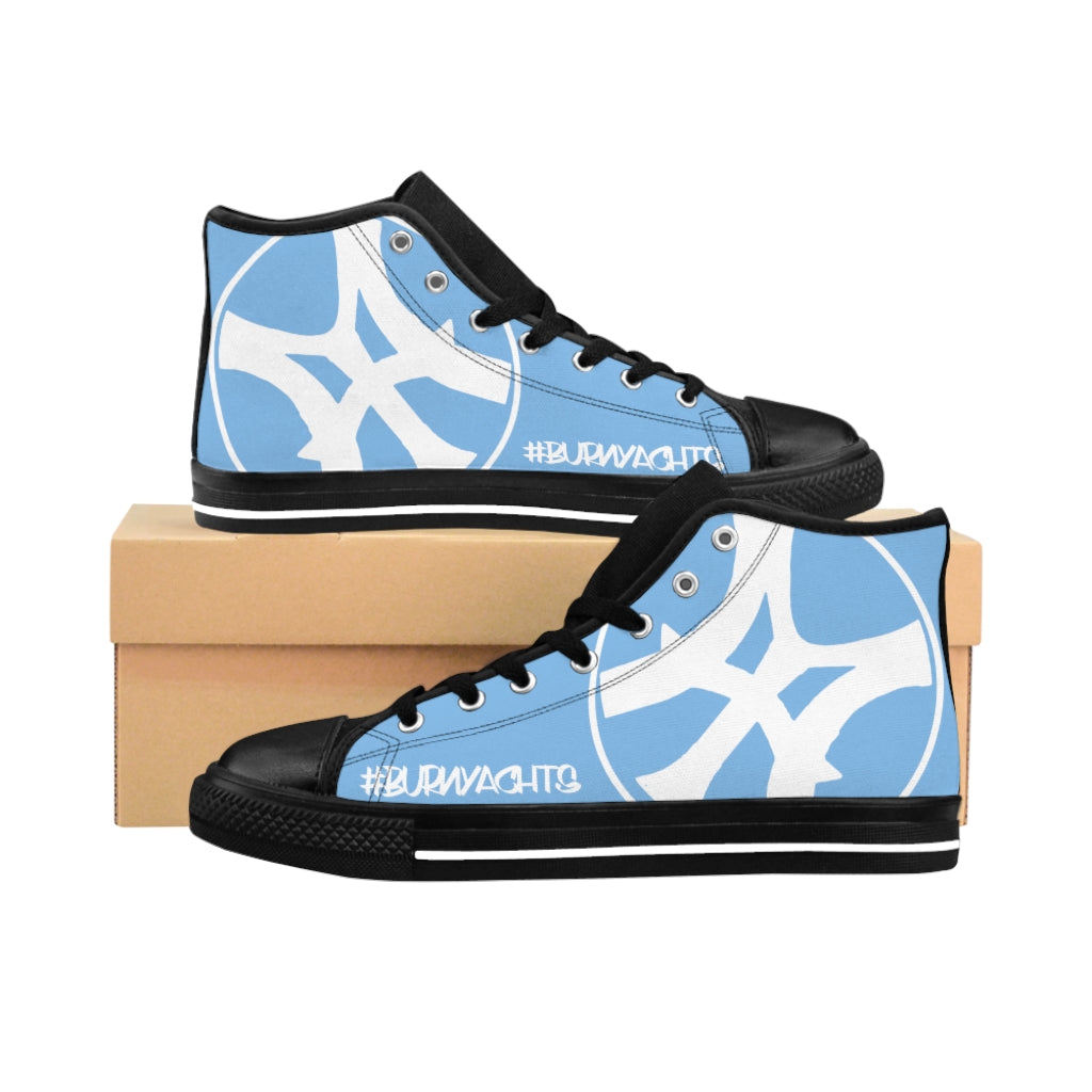 Slanted & Loud - Men's High-top Sneakers in Blue