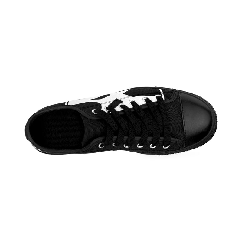 Slanted - Women's Canvas Sneakers in Black/White