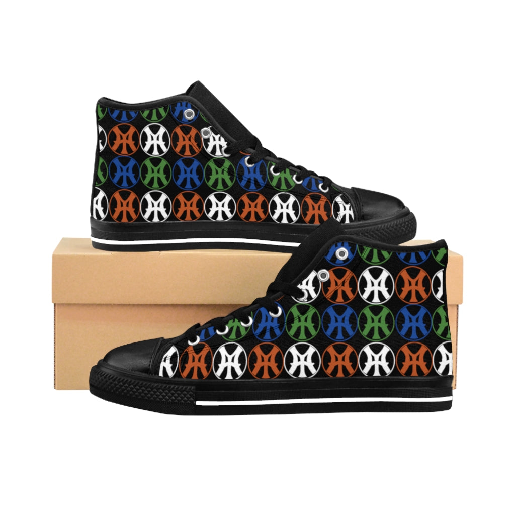 Logo and go and go - Men's High-top Sneakers in Black