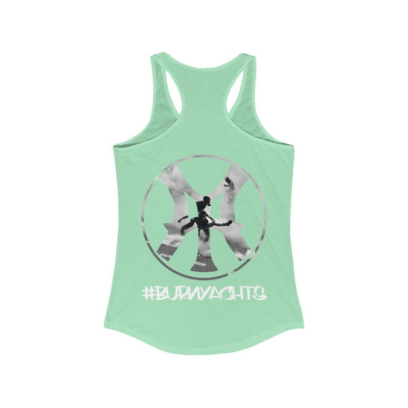 Refund Women's Racerback Tank- Back Print Edition